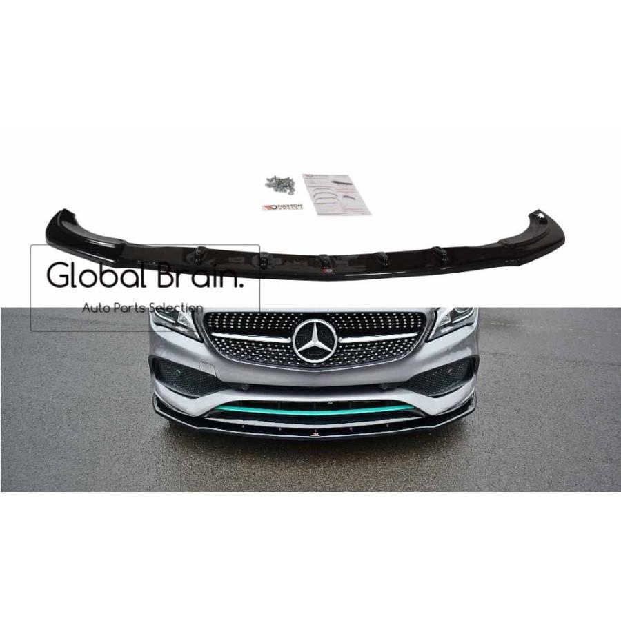 メルセデスベンツw117 AMGバンパー用 フロントスポイラー　 3分割 Mercedes-Benz メルセデスベンツ CLA C117 W117 AMGライン 後期