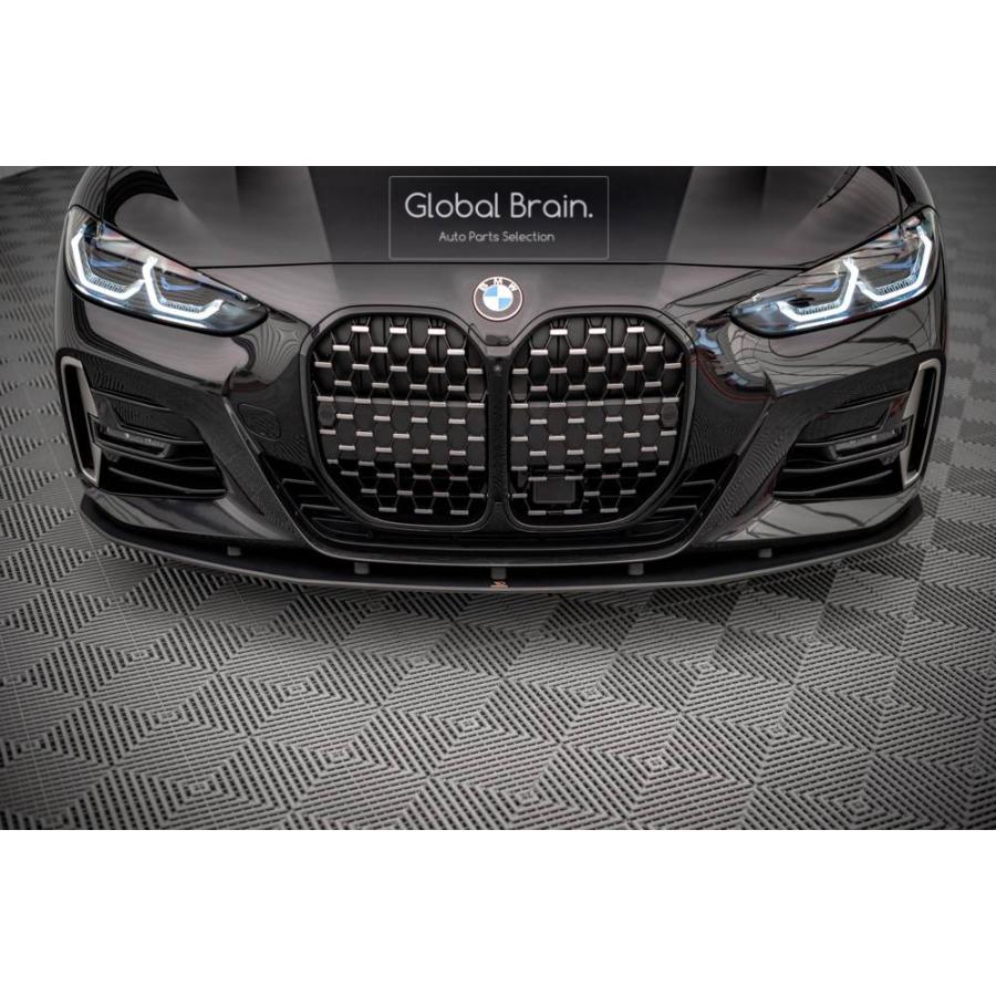 BMW 4シリーズ G22やG23向け フロントバンパースポイラーピアノブラック FOR 2020-2026 BMW G22 G23 4 SERIES 3D STYLE 1PC GLOSS BLACK