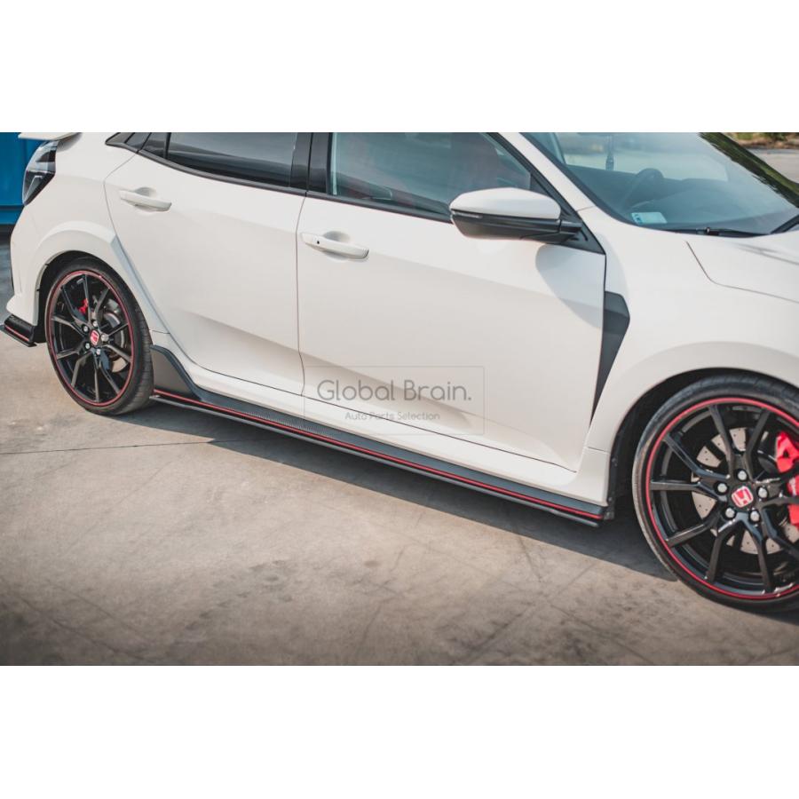 シビックタイプR FK8 サイドスポイラー ホンダ シビック タイプR FK8 サイド スカート カバー スポイラー V2