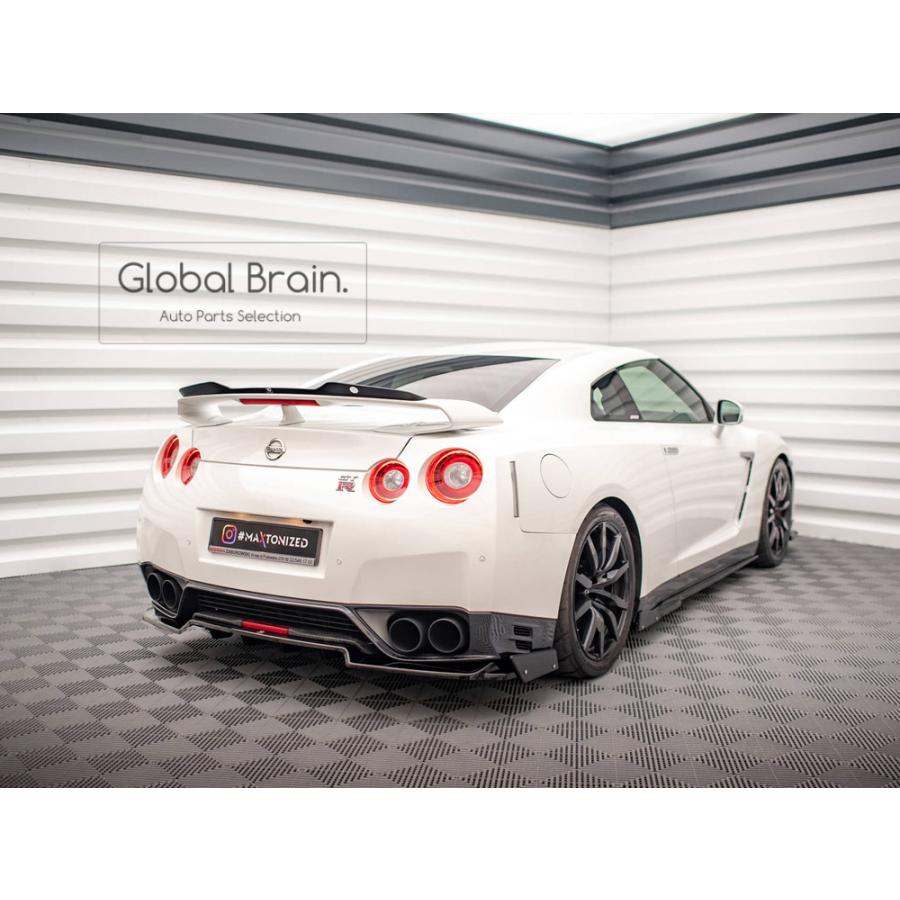 日産（NISSAN） 2011-2016 GT-R R35 中期 リア ディフューザー スポイラー+ ウィングレット : Global ...