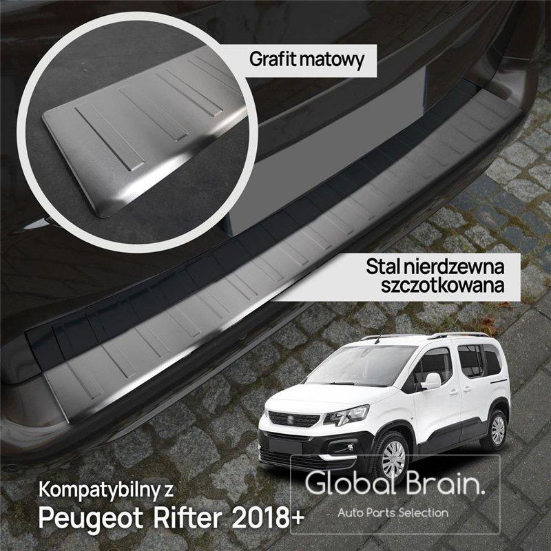 ベルランゴ　リフター　ドブロ　バンパーガード ブラック 新品 PEUGEOT（プジョー） 2018- リフター リア バンパー プロテクター