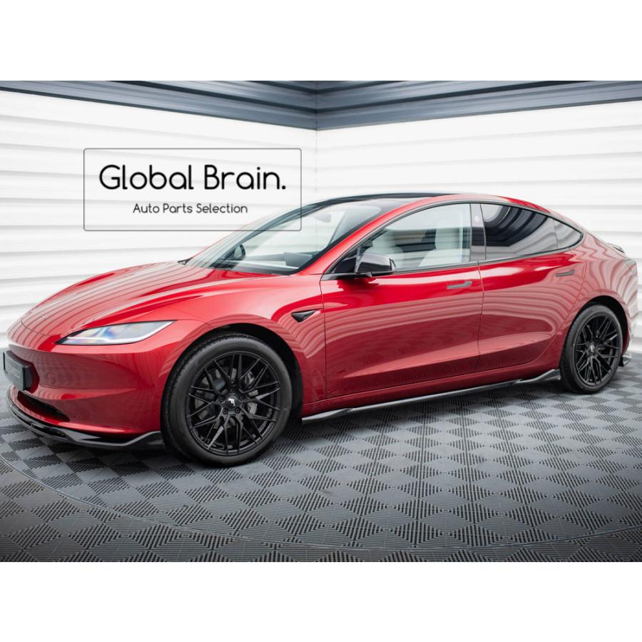 【新品】 テスラ モデル3 Model3 サイドステップ 未塗装 エアロ テスラ モデル3 Pハイランド サイド スカート カバー スポイラー V3