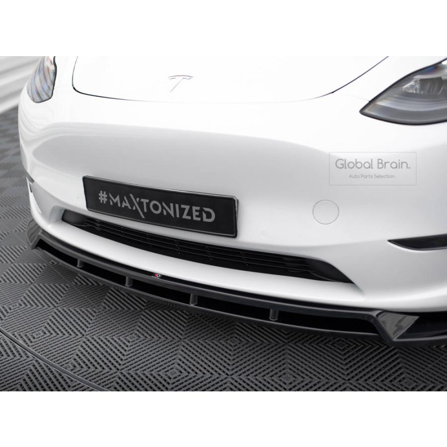 【新品未使用】テスラモデルY用フロントシャベルフロントバーデコレーション - 改造リップスモールサラウンド テスラ モデル Y フロント リップ スポイラー V2 : Global Brain