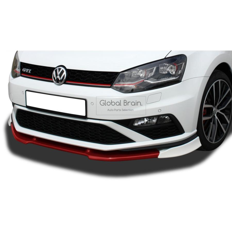 フォルクスワーゲン ポロ 6C GTI フロント バンパー リップ スポイラー vwpolo6cgtifrontrdx