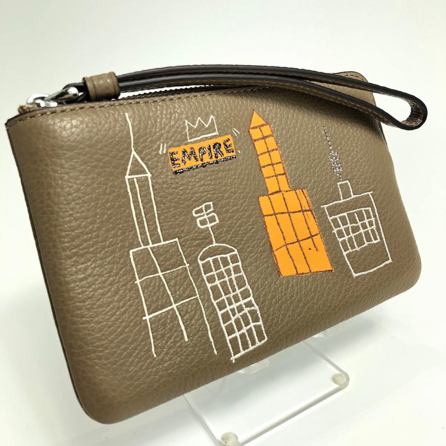 バスキアx Coach リストレット・ポーチ C5992 ベージュ