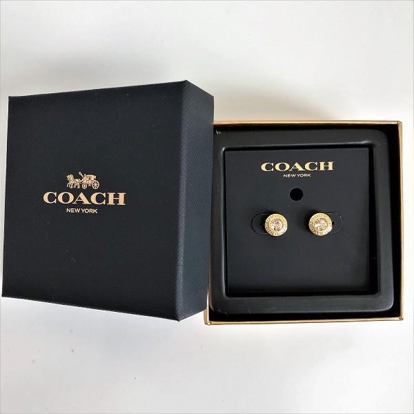 COACH コーチ ピアス ストーンストランドピアス F54516 ゴールド｜globalise｜03