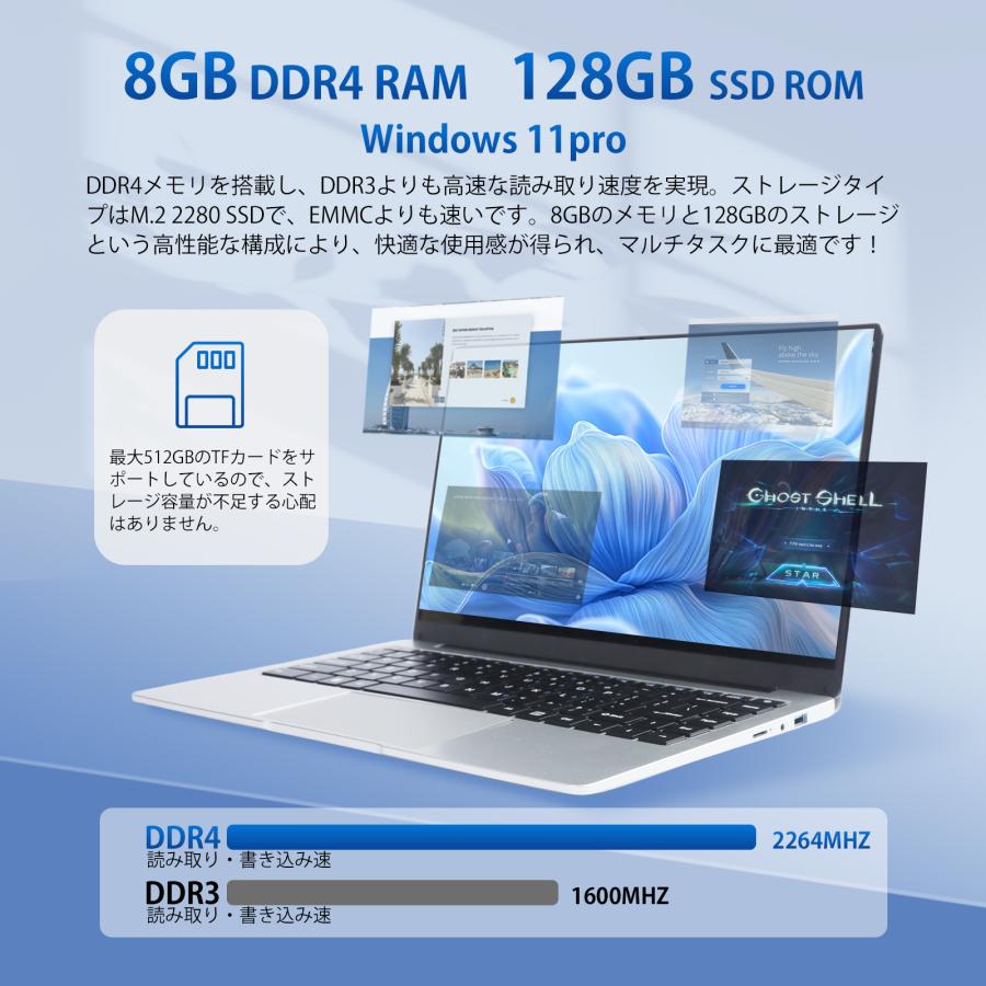 office2024ノートパソコン14型 超薄軽量/インテルCeleron J4125搭載