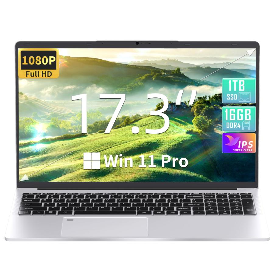 17.3 インチ 16GBメモリDDR4 高速SSD NVMe インテル N150 /celeron