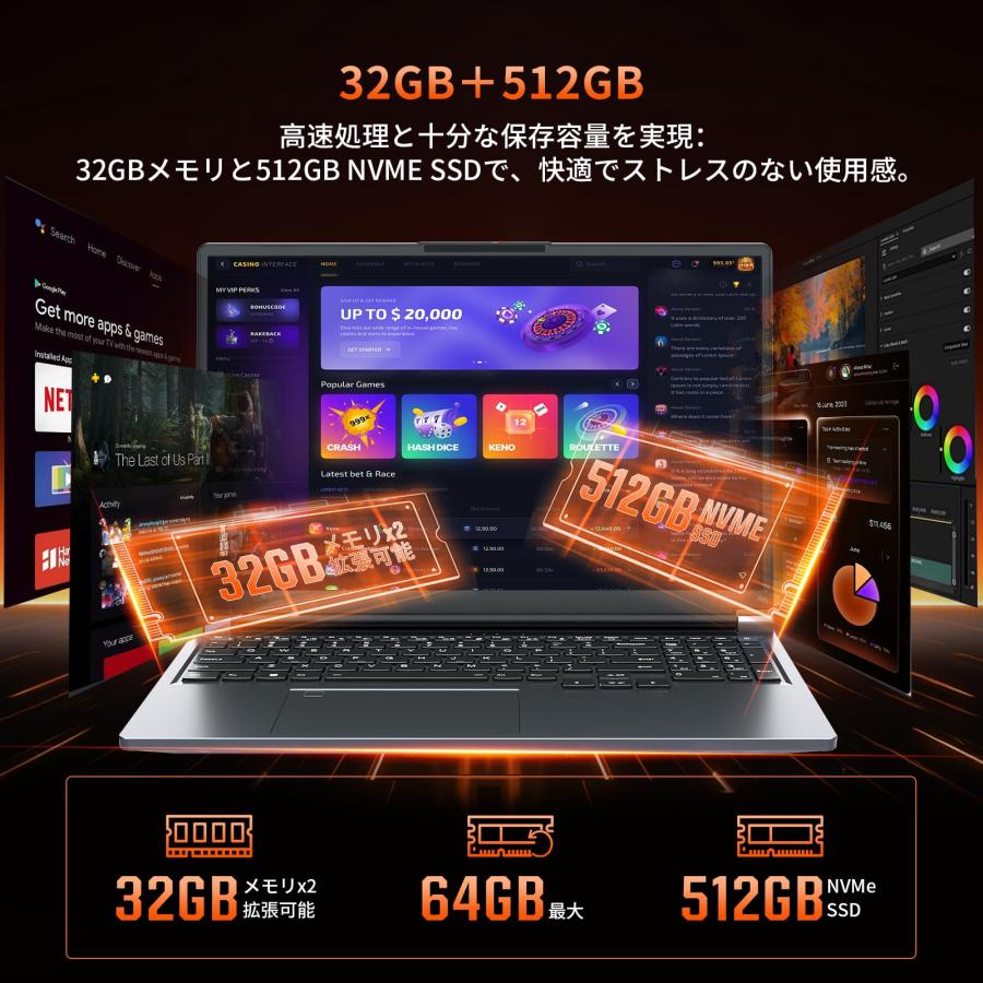 GTX1060搭載 ノートパソコンOffice 2024付き】16インチ Core i7ノート