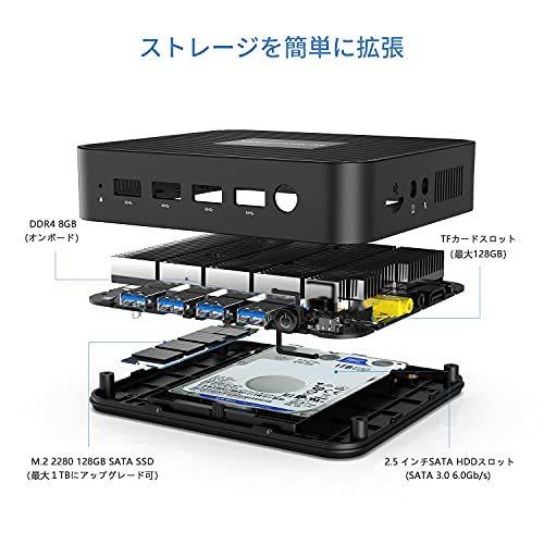 MINISFORUM GK41 ミニPC Win10 8GB DDR4 128GB SSD Celeron J4125 ミニ