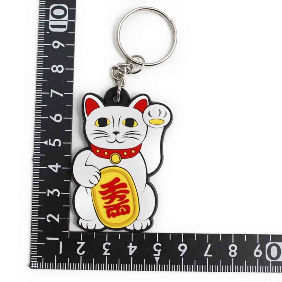 ラバーキーホルダー　招き猫　幸運　キャラクター　Keyholder　自転車　鍵｜globalmarket｜02