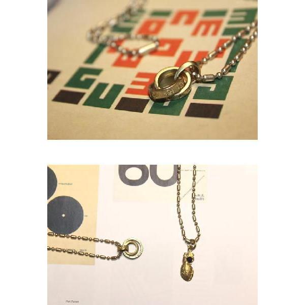 ネックレス ボールチェーン ゴールドチャーム アンティークゴールド