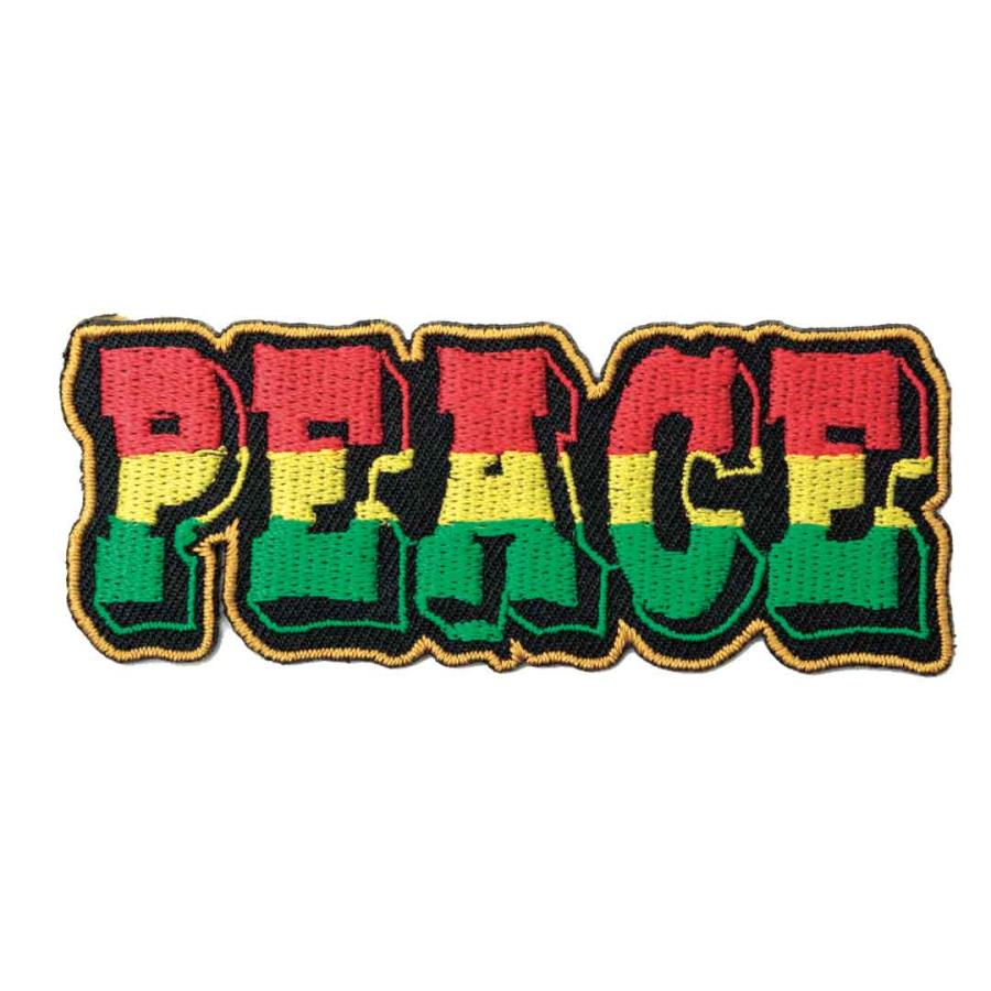 ワッペン アイロン PEACE レゲエ ラスタ メッセージ ピース 平和