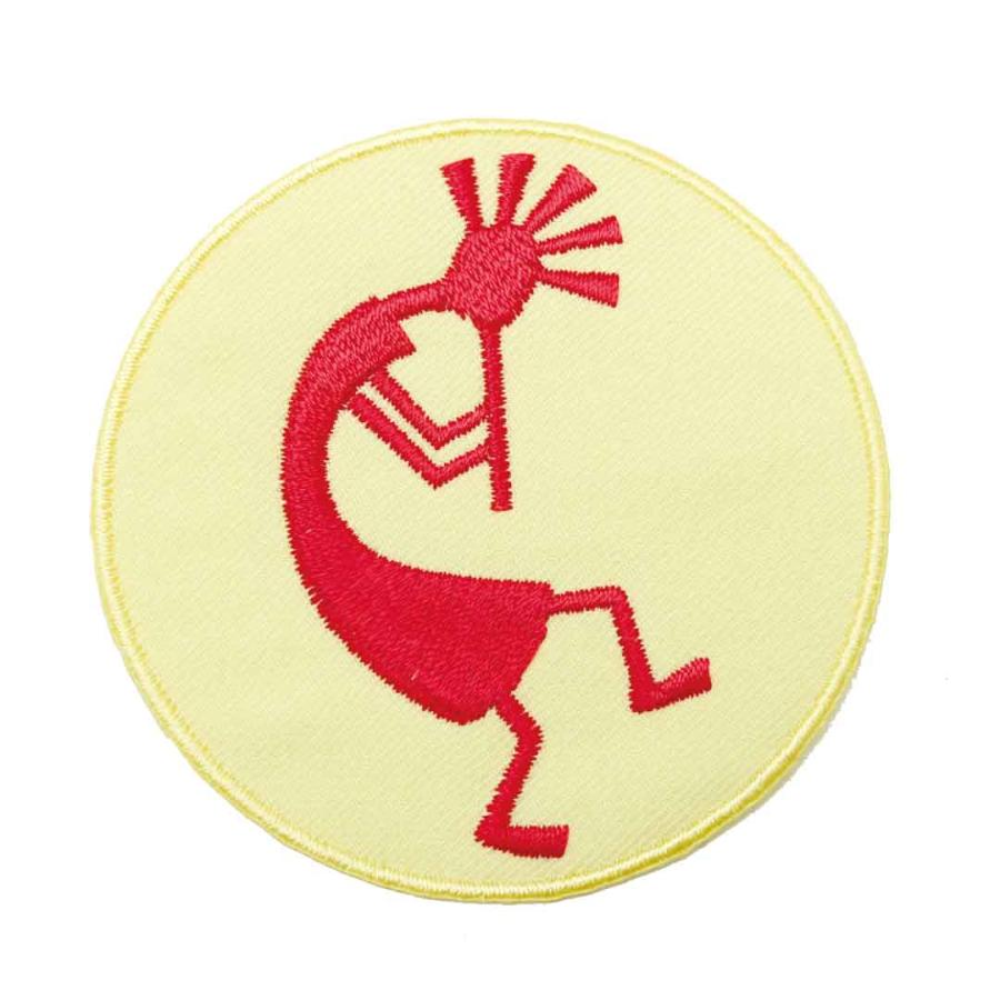 ワッペン ココペリ ホピ族 カチナ ココピラウ メキシコ ディジュリドゥ