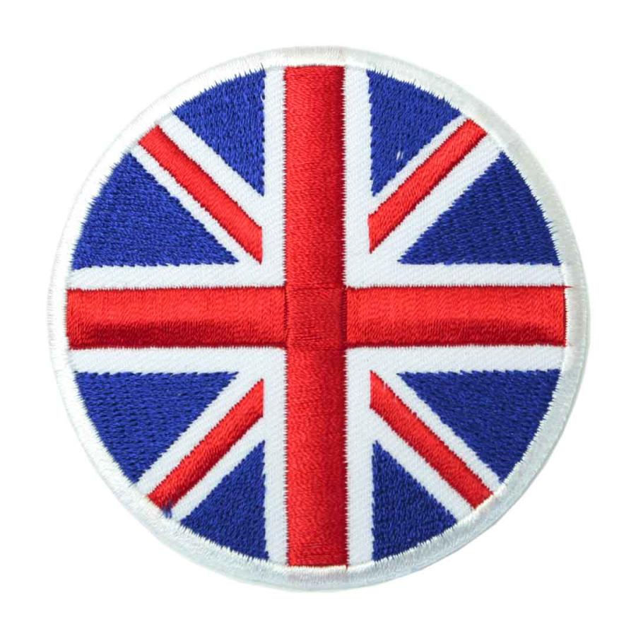 ワッペン アイロン ユニオンジャック イングランド 国旗 丸形 イギリス 