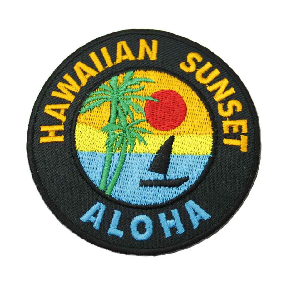 ワッペン アイロン ハワイ Hawai Aloha デザイン サンセット