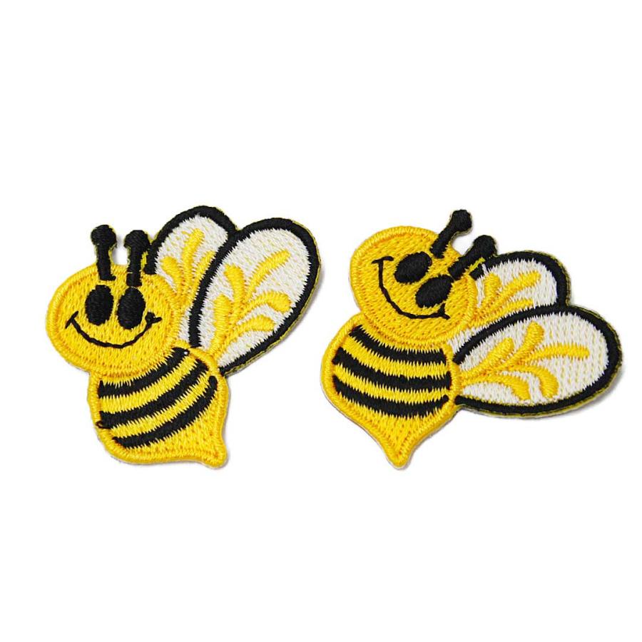 ワッペン アイロン ミニサイズ 2枚セット ミツバチ 蜂 キャラクター 2p アップリケ わっぺん 小さい アイロンで簡単貼り付け Wa1004 2p Globalmarket 通販 Yahoo ショッピング