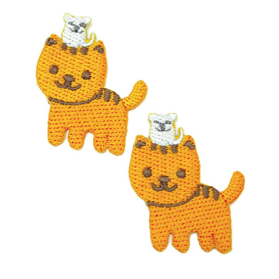 ワッペン アイロン ミニサイズ 2枚セット 2p ミニサイズ ネコ ネズミ Cat かわいい アップリケ わっぺん 小さい アイロンで簡単貼り付け Wa1059 2p Globalmarket 通販 Yahoo ショッピング