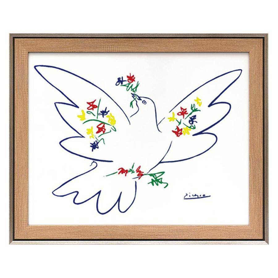 売れ筋 額 アート 絵 名画 インテリア 芸術 鳩 壁掛け 美術 シンプル ユーパワー パブロ ピカソ 花とハト Pp 手数料安い Www Kslcity Com My