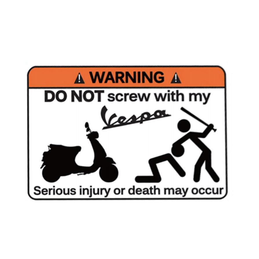 バイク 車 アウトドア用 防水加工ステッカー VESPAベスパ 2枚入り