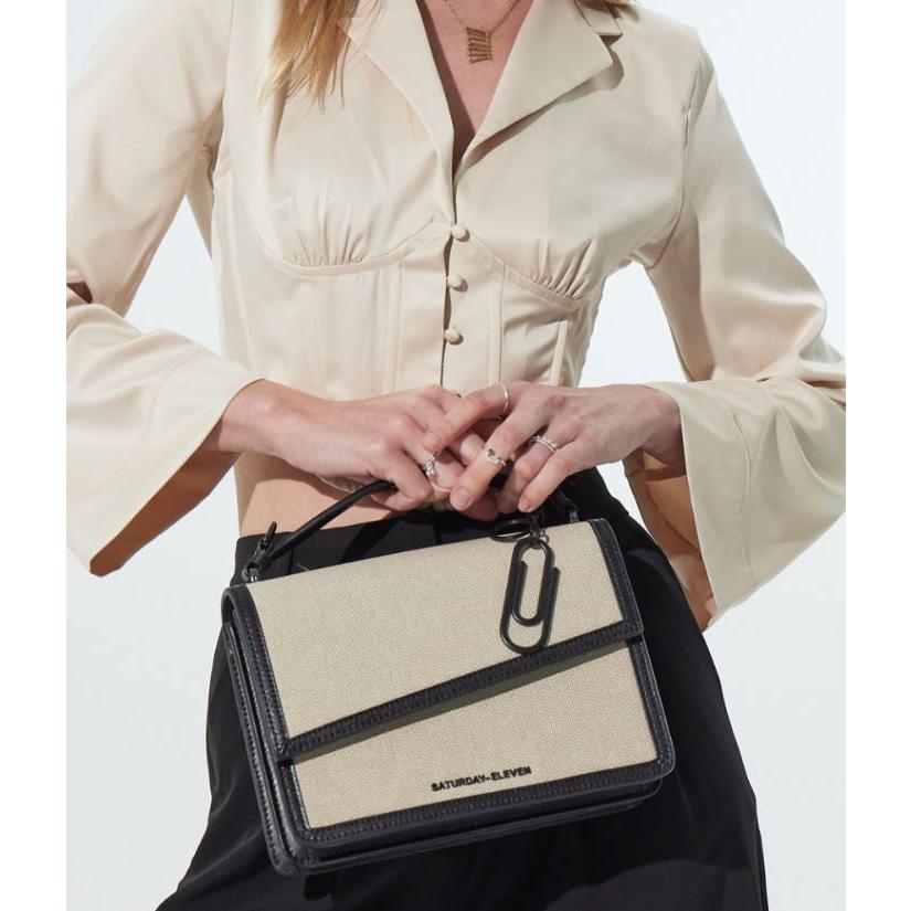 おしゃれなスクエア型 ハンドバッグ クロスバッグ Saturday Eleven NO