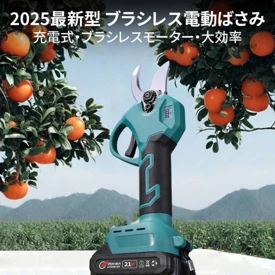 2025 剪定ばさみ 充電式 高枝切り マキタ バッテリー互換 200cm延長ポール 電動剪定ハサミ ブラシレスモーター 枝切り 軽量 電池残量表示 果樹用 家庭用 女性用 |  | 05
