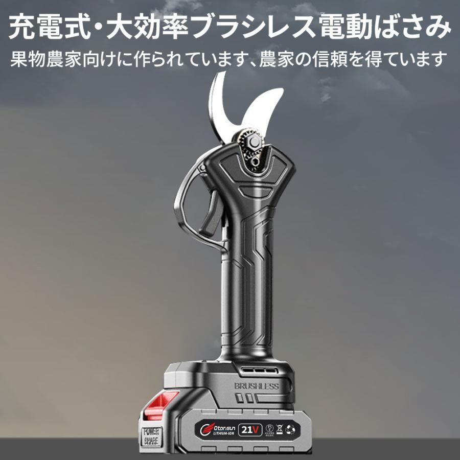 2025 剪定ばさみ 充電式 高枝切り マキタ バッテリー互換 200cm延長ポール 電動剪定ハサミ ブラシレスモーター 枝切り 軽量 電池残量表示 果樹用 家庭用 女性用 |  | 09