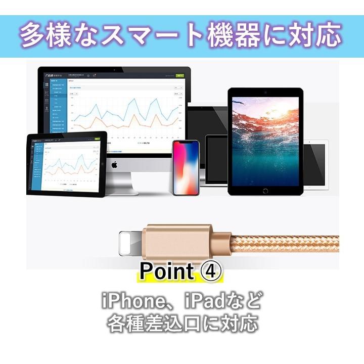 充電 ケーブル iphone lightning アイフォン14 13 12 11 10 耐久 1m 2m