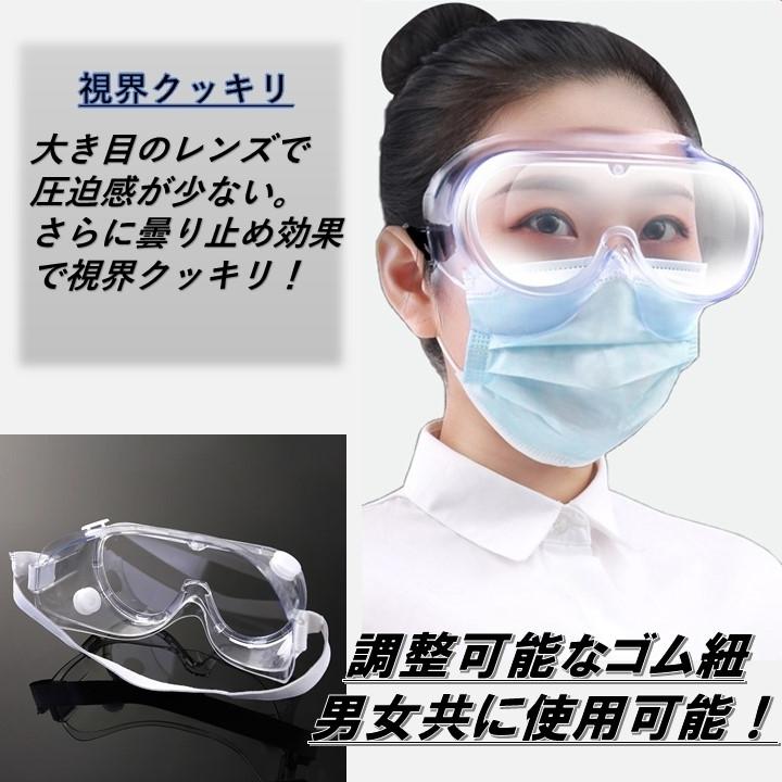 安全ゴーグル 保護メガネ 透明 防塵 ウイルス 飛沫 花粉症 眼鏡併用