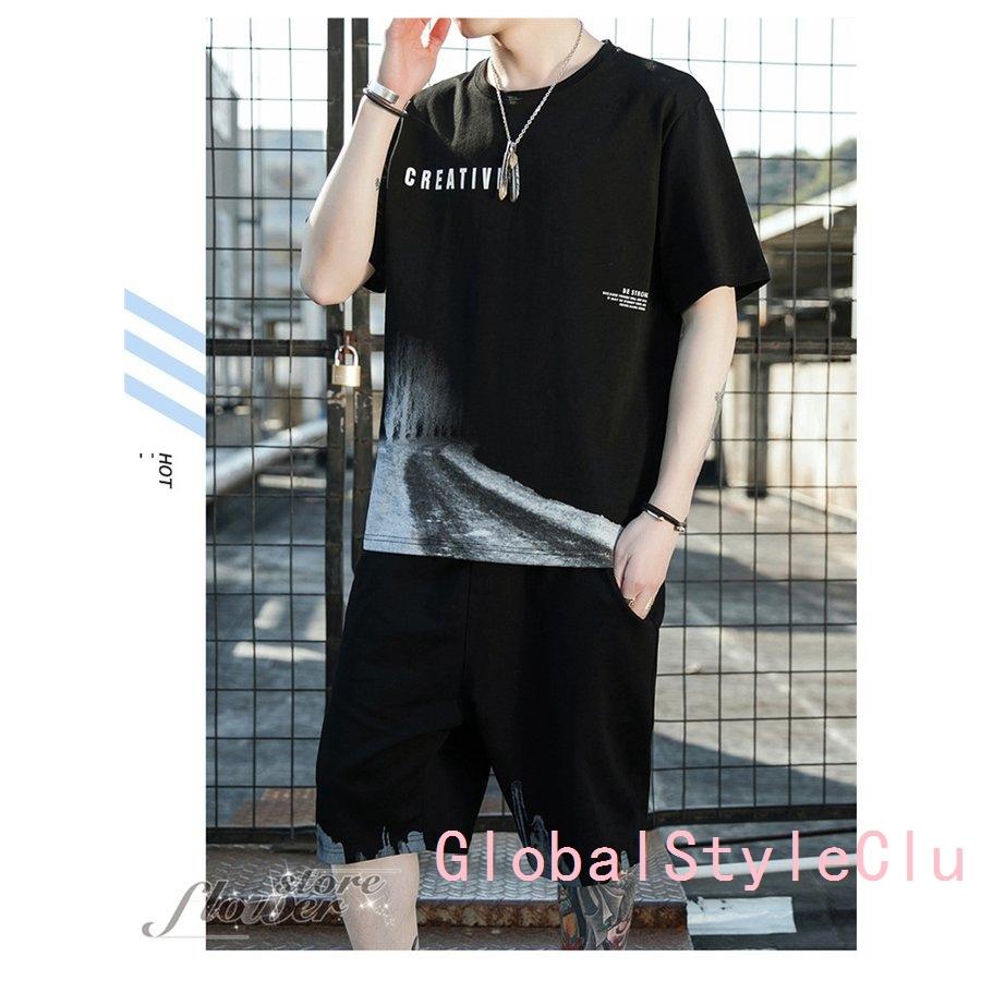 人気ショップが最安値挑戦 セットアップ 上下セット Tシャツ ジャージ パンツ スポーツウェア ルームウェア メンズ 吸水速乾 夏服 涼感 通気性 薄手 半袖 夏 おしゃれ Recomenda Co