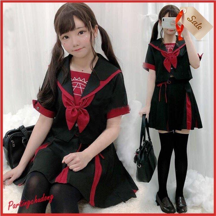 セーラー服 女子制服 学生服 中学生 高校生 女性 大人 可愛いjk制服 セーラー服上下2点セット 半袖トップス ミニプリーツスカート リボン 黒 赤 Gscc Globalstyleclub 通販 Yahoo ショッピング