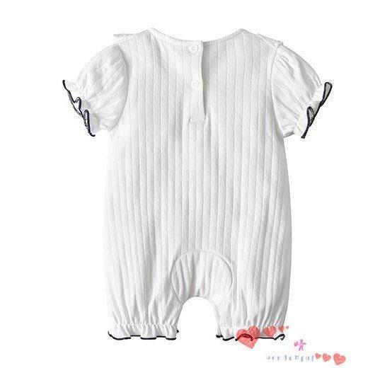 卸し売り購入 ベビー コットン 綿 子供服 赤ちゃん 新生児 ロンパース 夏 ベビー服 ワンピース プレゼント 出産祝い カバーオール 白 可愛い お出かけ 夏服 ロンパース カバーオール サイズ 73cm 9 12m Www We Job Com