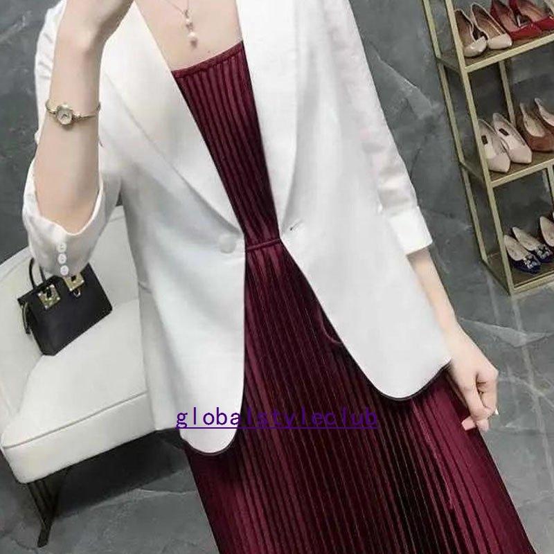 注目 テーラードジャケットロングレディーステーラード長袖ライトアウターコートフォーマルスーツジャケットレディース春トップスオフィス通勤 Karolinemedeiros Com Br