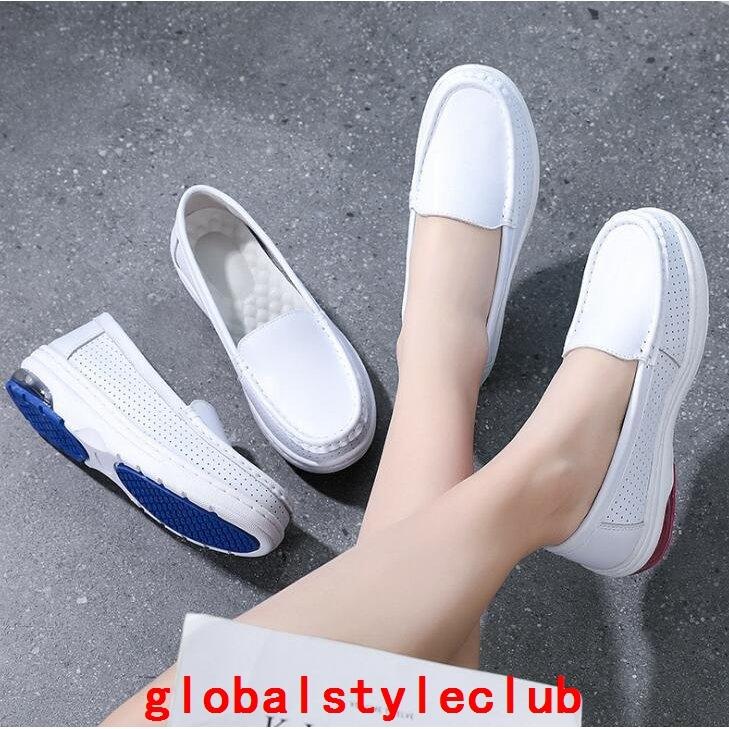 激安正規品 ナースシューズ 白 疲れない スニーカー 介護靴 ホワイト ナース靴 軽量 通気性 耐滑 耐摩耗 クッション性 おしゃれ 疲れにくい シューズナース 看護師靴 Mc Taichi Com