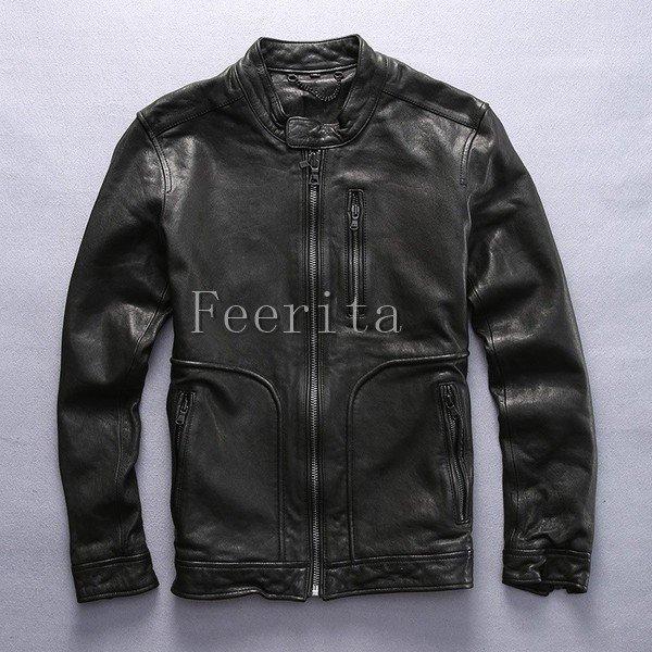 最安値挑戦 ライダースジャケット本革レザージャケットジャケット革ジャン新品メンズ高級羊革超人気 国際ブランド Mdtu Nw Gov Lk