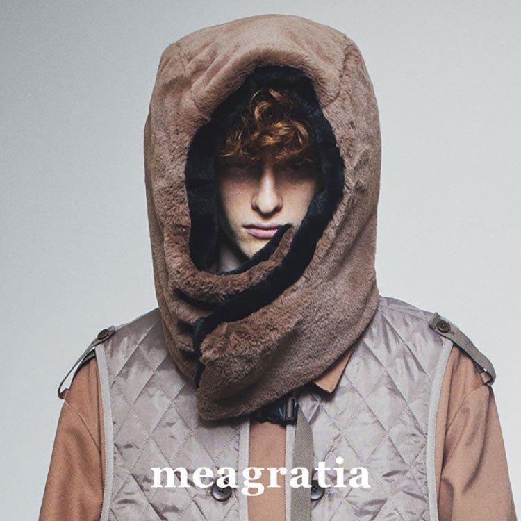 最安値挑戦 フードマフラー メンズ おしゃれ エコファー フード リバーシブル レディース メンズ フードマフラー エコフ フード リバーシブル レディース 帽子