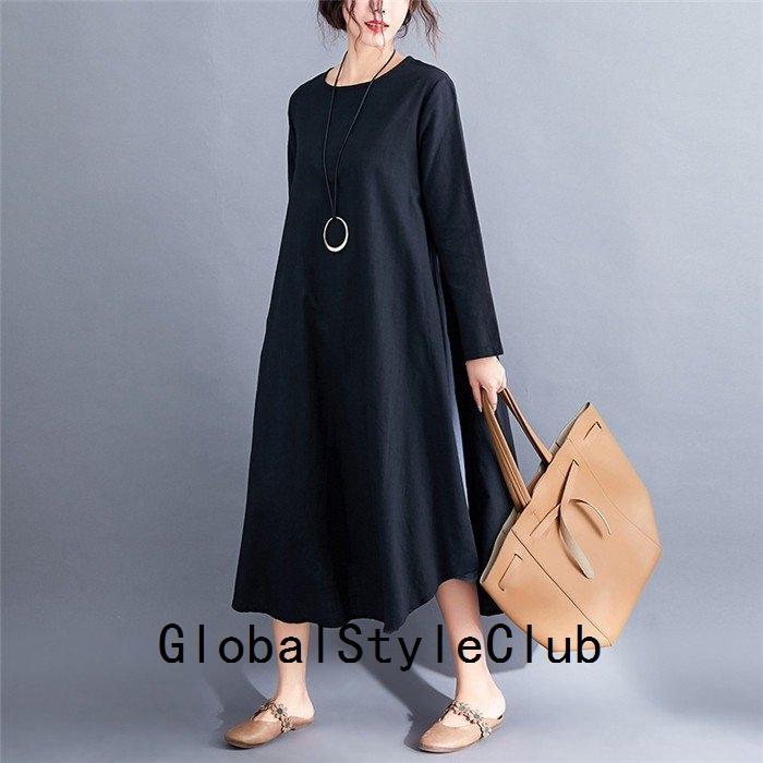 売れ筋商品 ロングワンピース レディース ワンピース 秋 長袖 大きいサイズ 体型カバー 切り替え ゆったり カジュアル 大人 着痩せ 30代40代50代 春秋新作 上品 ワンピース サイズ M Www Cognitiva La