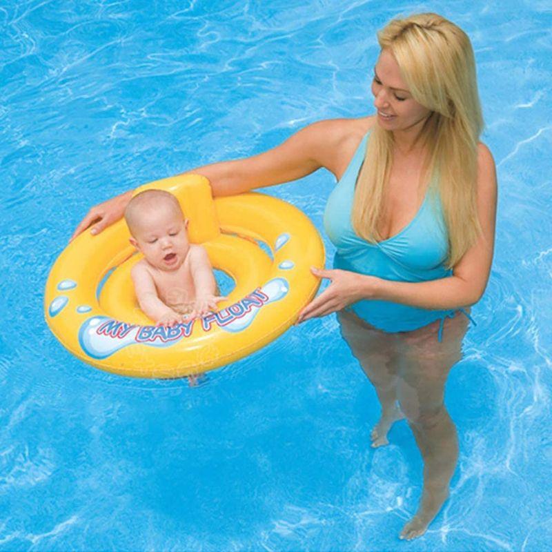 ベビー 浮き輪 うきわ ブルー  赤ちゃん お風呂 新生児 子供用 水泳 幼児