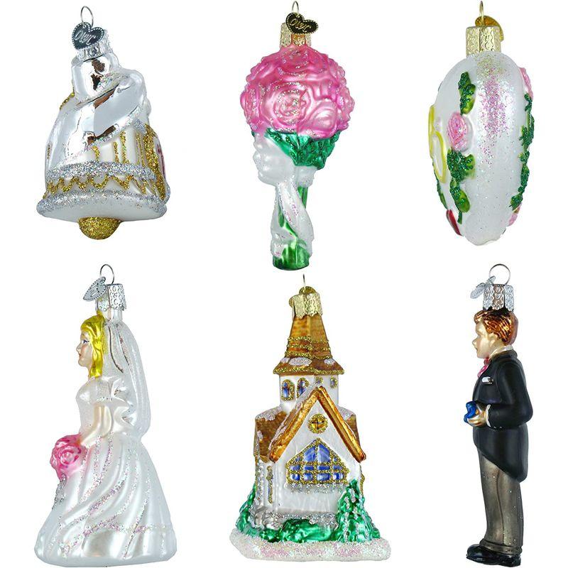 Old　World　Christmas　Box　Wedding　Ornament　Collection　Set
