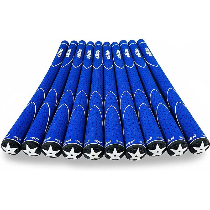 elitegrips (エリートグリップ) ゴルフ グリップ X360 M58 10本セット ブルー バックライン有り M58 ブルー elitegrips エリートグリップ ゴルフ グリップ X360 10本セット バックライン有り サイズ 0g　±3g