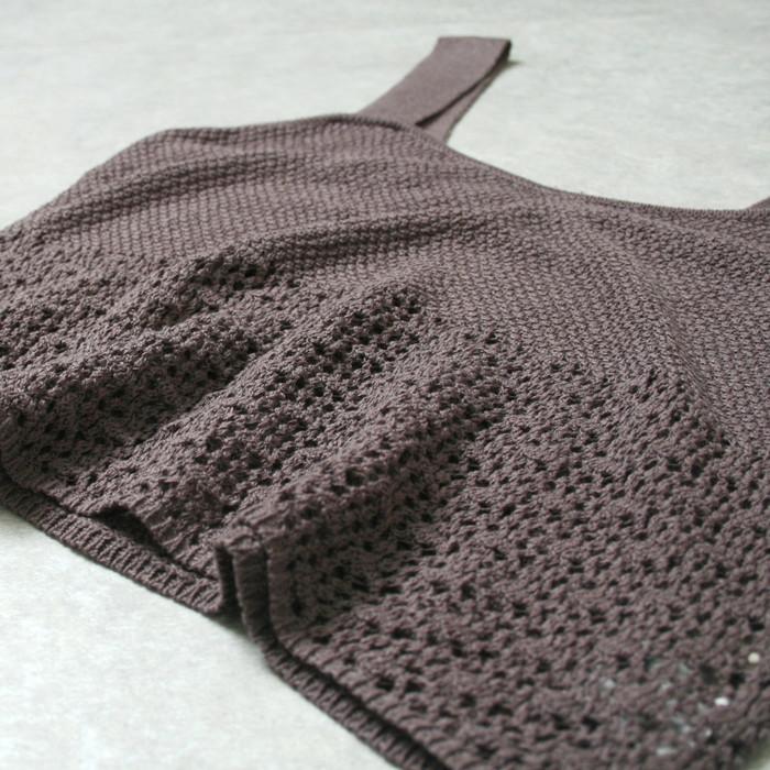 5時間限定値下げ✨♡ CHANEL ♡キルティング ビスチェ タンクトップ レディースタンクトップ ドット透かし柄ミックス ニットビスチェ