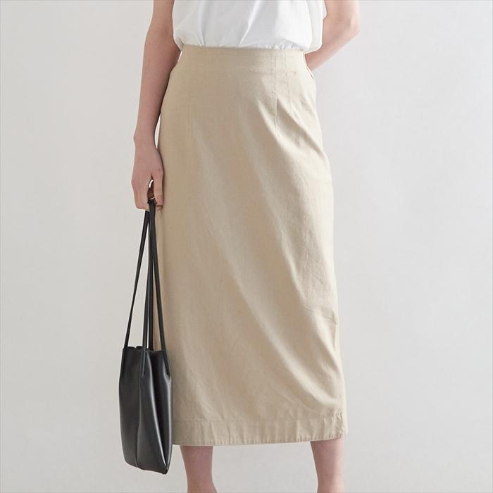 ロング、マキシ丈スカート リネンコットンストレートロングスカート |  | 07