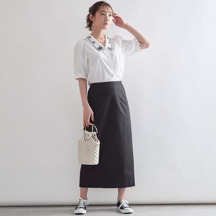 ロング、マキシ丈スカート リネンコットンストレートロングスカート |  | 09