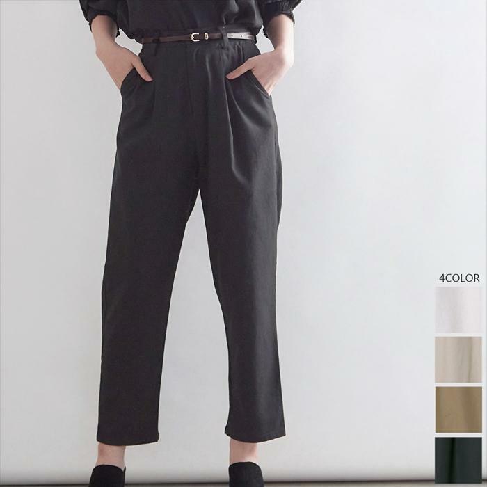 レディースチノパンツ リネンコットン ストレートロングパンツ | 