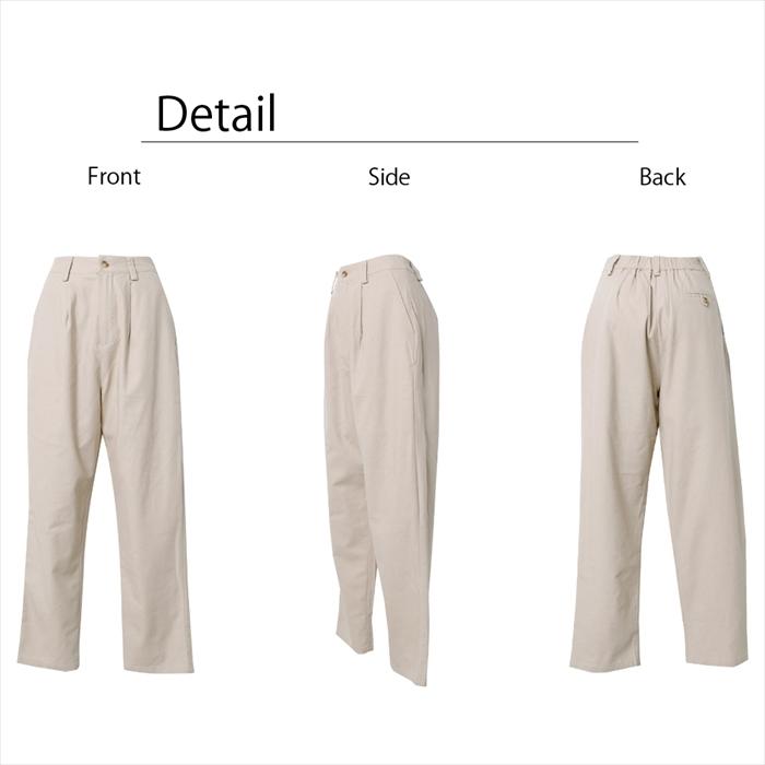 レディースチノパンツ リネンコットン ストレートロングパンツ |  | 02