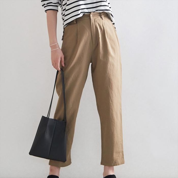 レディースチノパンツ リネンコットン ストレートロングパンツ |  | 08