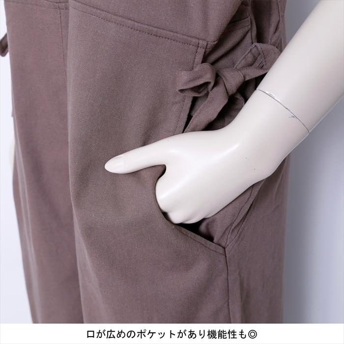 レディースオールインワン コットンリネン サイドりぼんオールインワン |  | 04