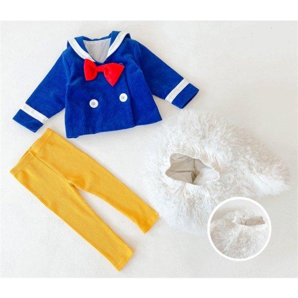 ハロウィン衣装 ベビー服 コスプレ服 ロンパース ハロウィーン仮装 赤ちゃん 子供用 男の子 女の子 可愛い ドナルドダック風 3点セット 変装globe 着ぐるみ コスチューム サイズ M04 06 04 13の間に発送予定 Cvhub4africa Com