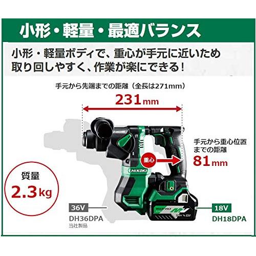 HiKOKI(ハイコーキ)　18V　コードレス　ワンハンドタイプ　SDSプラスシ　ハンマドリル