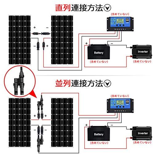 DOKIO 400W フレキシブル ソーラーパネル 単結晶 4枚*100W 18v